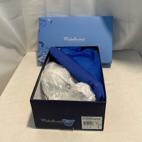 Clear rhinestone heels by Pleaser USA, AB crystals new inbox shoes - Picture 3 of 8